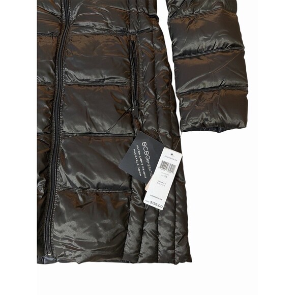 BCBGeneration Women’s Ultra Lightweight Packable Down Coat Olive XS Hoodie - Picture 5 of 12